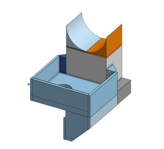 CAD model of the internal mount for Brewista components