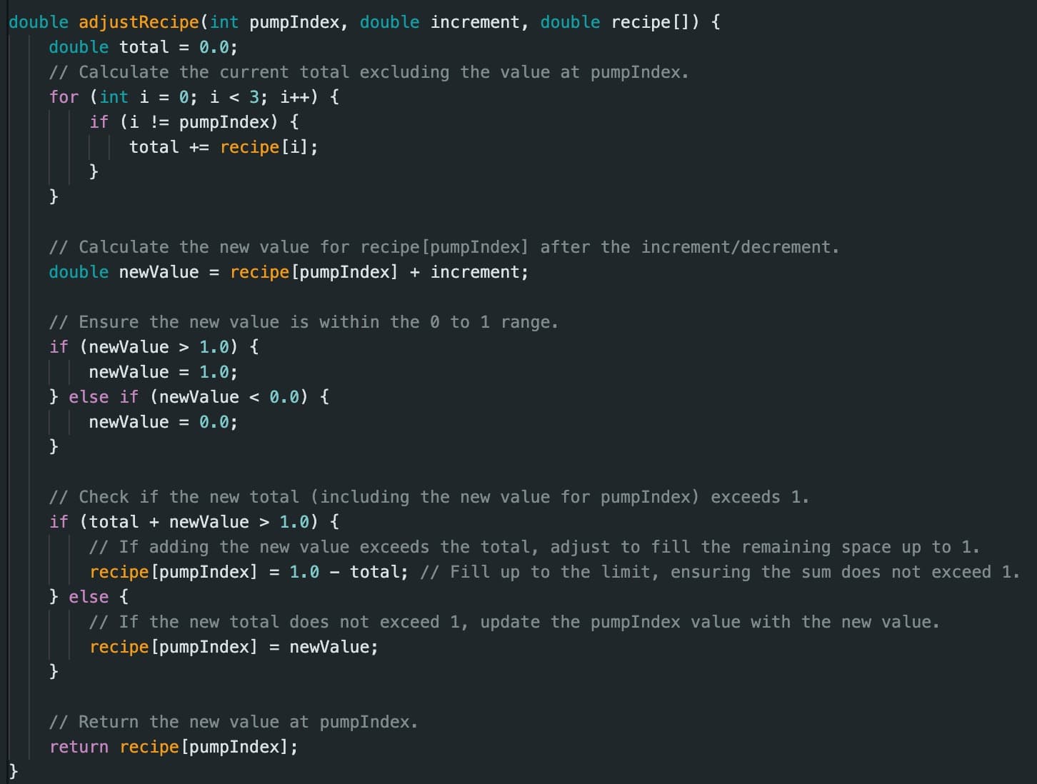 Code screenshot showing Brewista recipe customization